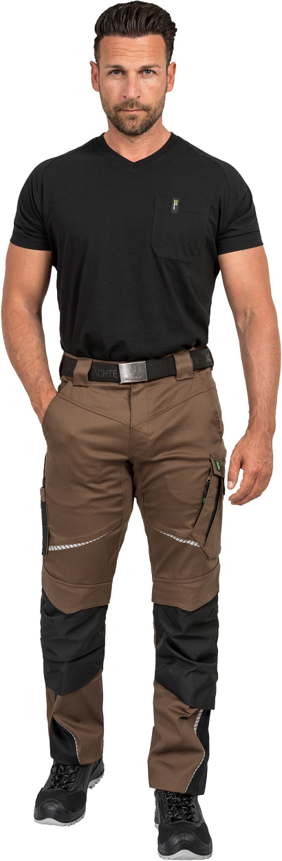 T-Shirt V-Neck Uwe FLEXT05 Flex Line in Schwarz, Gr. XS von Leibwächter