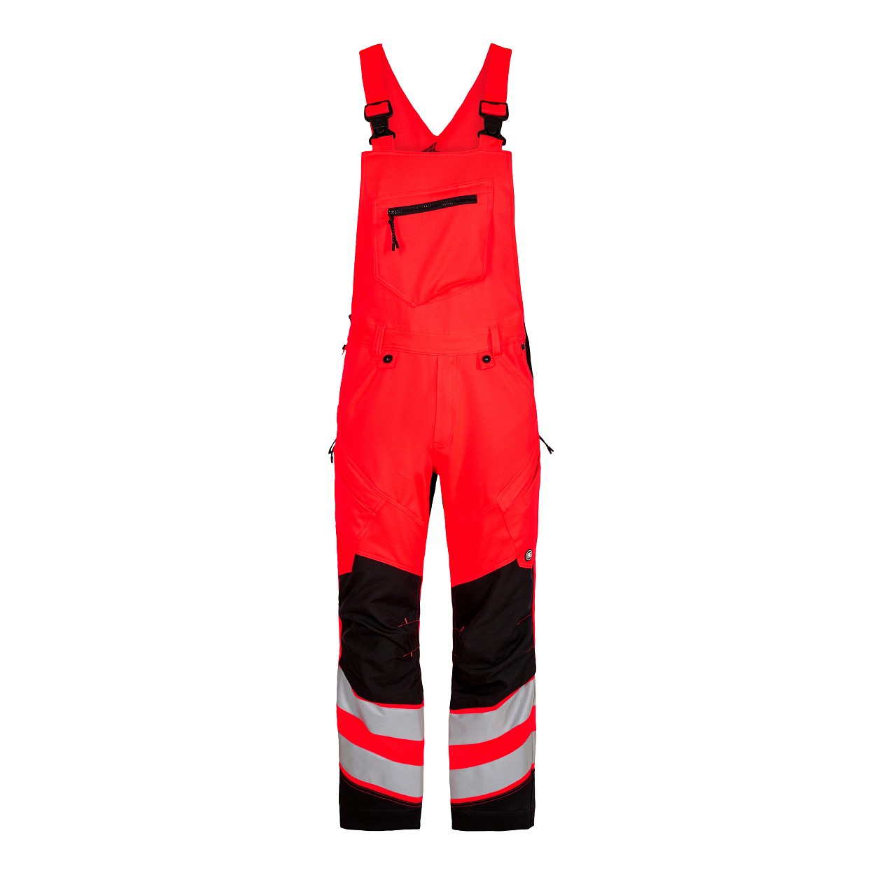 ENGEL Safety Latzhose in Rot/Schwarz, Größe 26