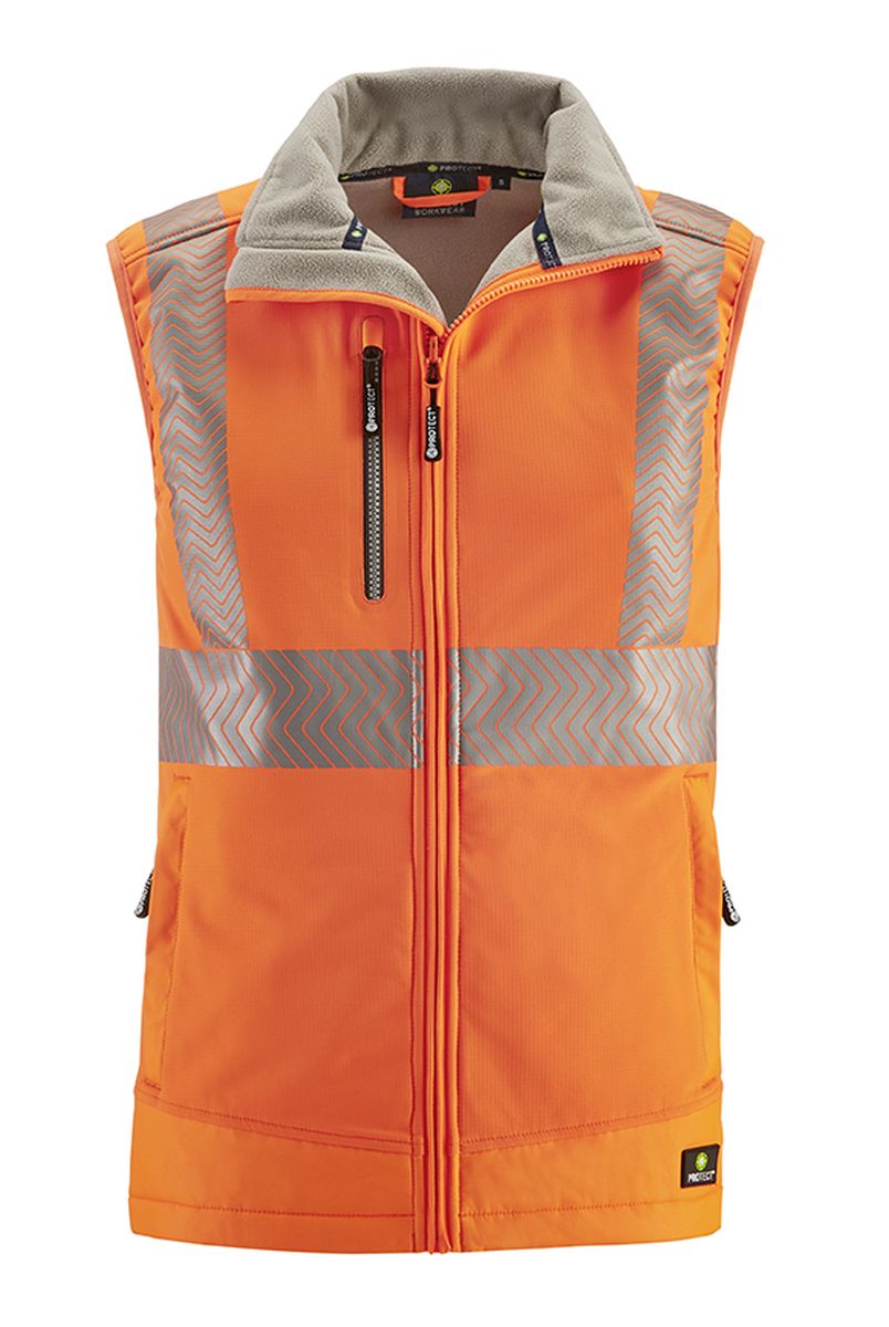 4PROTECT® Warnschutz-Softshellweste PARAMUS in Orange, Größe 3XL