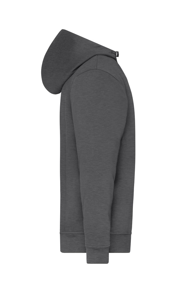 ORGANIC Workwear Half-Zip Hoody OCS Blended "JN839" in Dark-Melange, Größe 6XL - Daiber