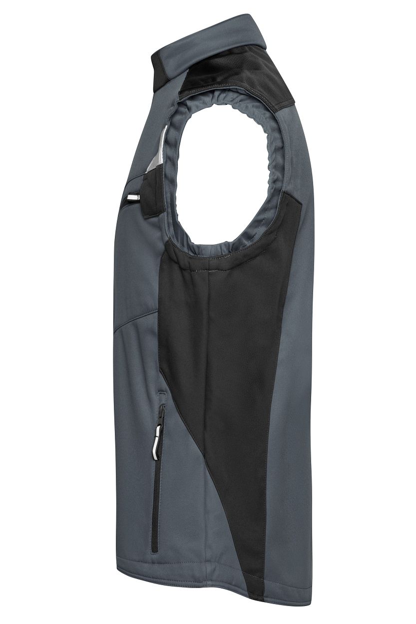 Workwear Softshell Vest - STRONG - "JN845" in Carbon/Black, Größe 6XL - Daiber