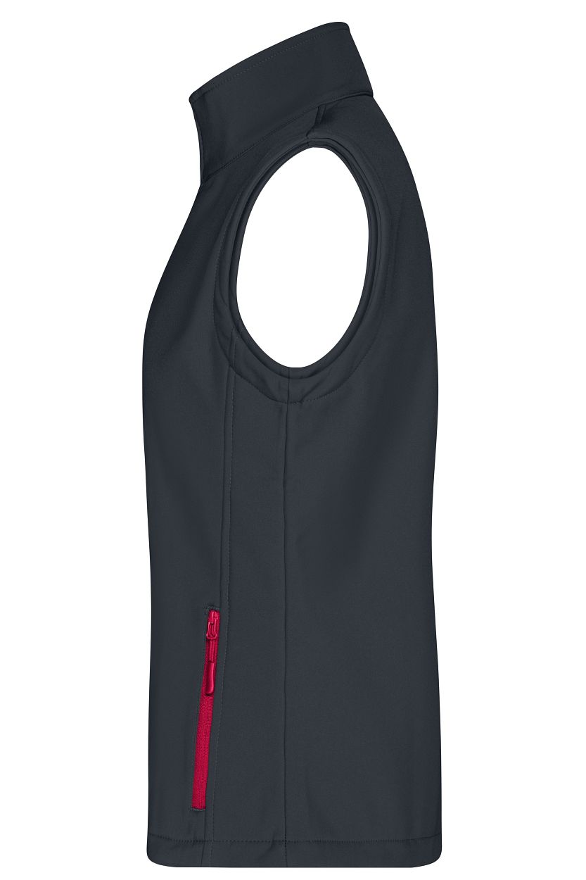 Ladies' Promo Softshell Vest "JN1127" in Iron-Grey/Red, Größe 2XL - Daiber