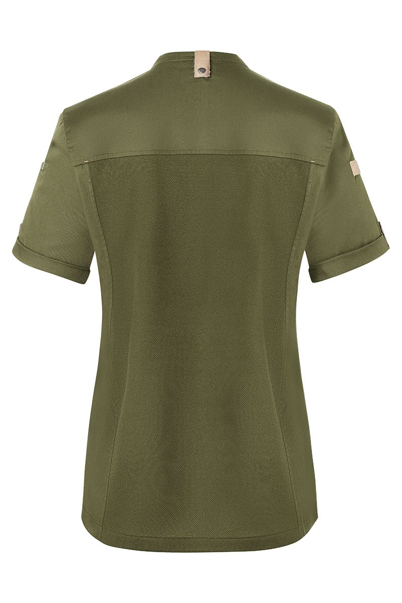 Kurzarm Damenkochjacke Green-Generation Größe 58 in Moosgrün von Karlowsky