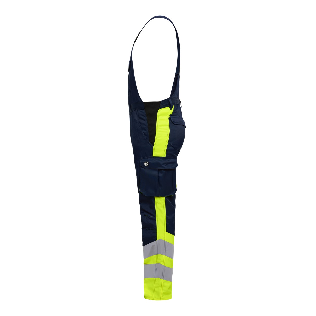 ENGEL Safety Light Latzhose in Blue Ink/Gelb, Größe 106