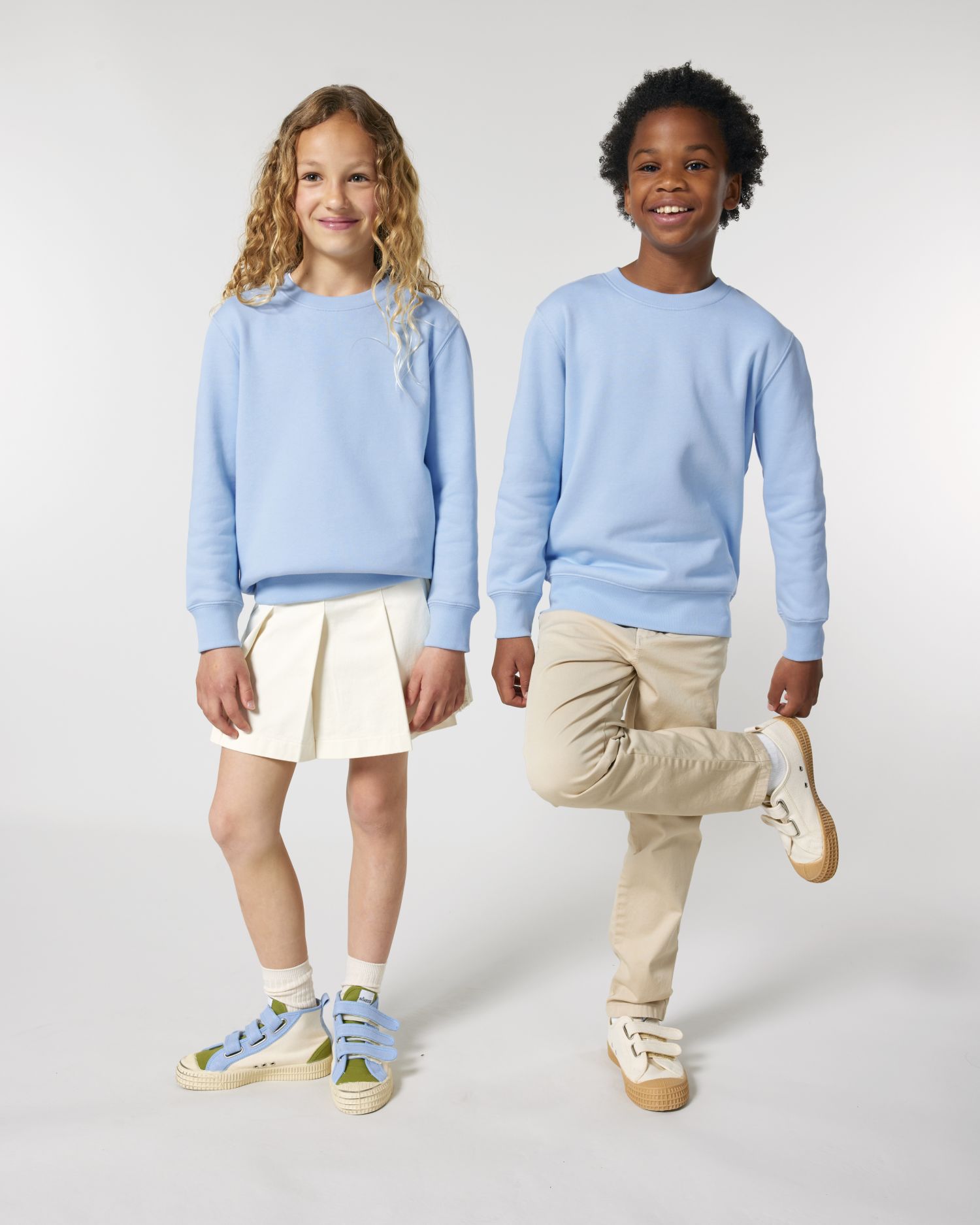 Kinder Sweatshirt mit Rundhalsausschnitt Mini Changer 2.0 in Cotton Pink, Gr. 7-8 Jahre / 122-128cm von Stanley/Stella