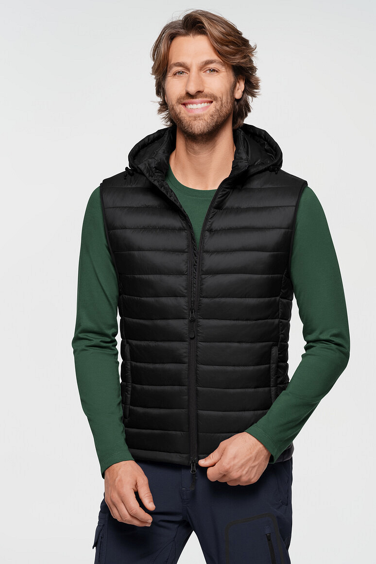 HAKRO 897 Kapuzen Loftweste in schwarz, Größe 6XL