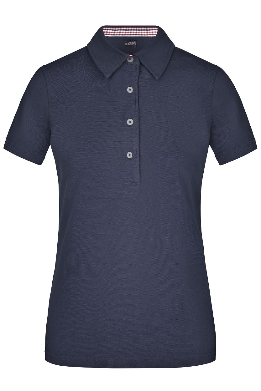 Ladies' Plain Polo "JN969" in Navy/Red-Navy-White, Größe 2XL - Daiber