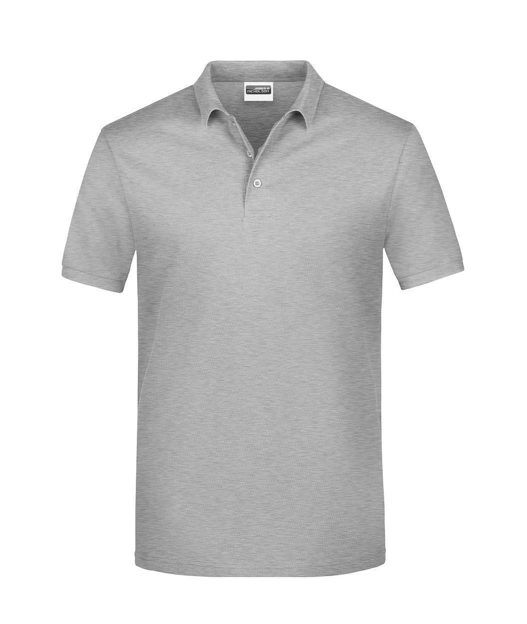 Promo Polo Man "JN792" in Grey-Heather, Größe 5XL - Daiber