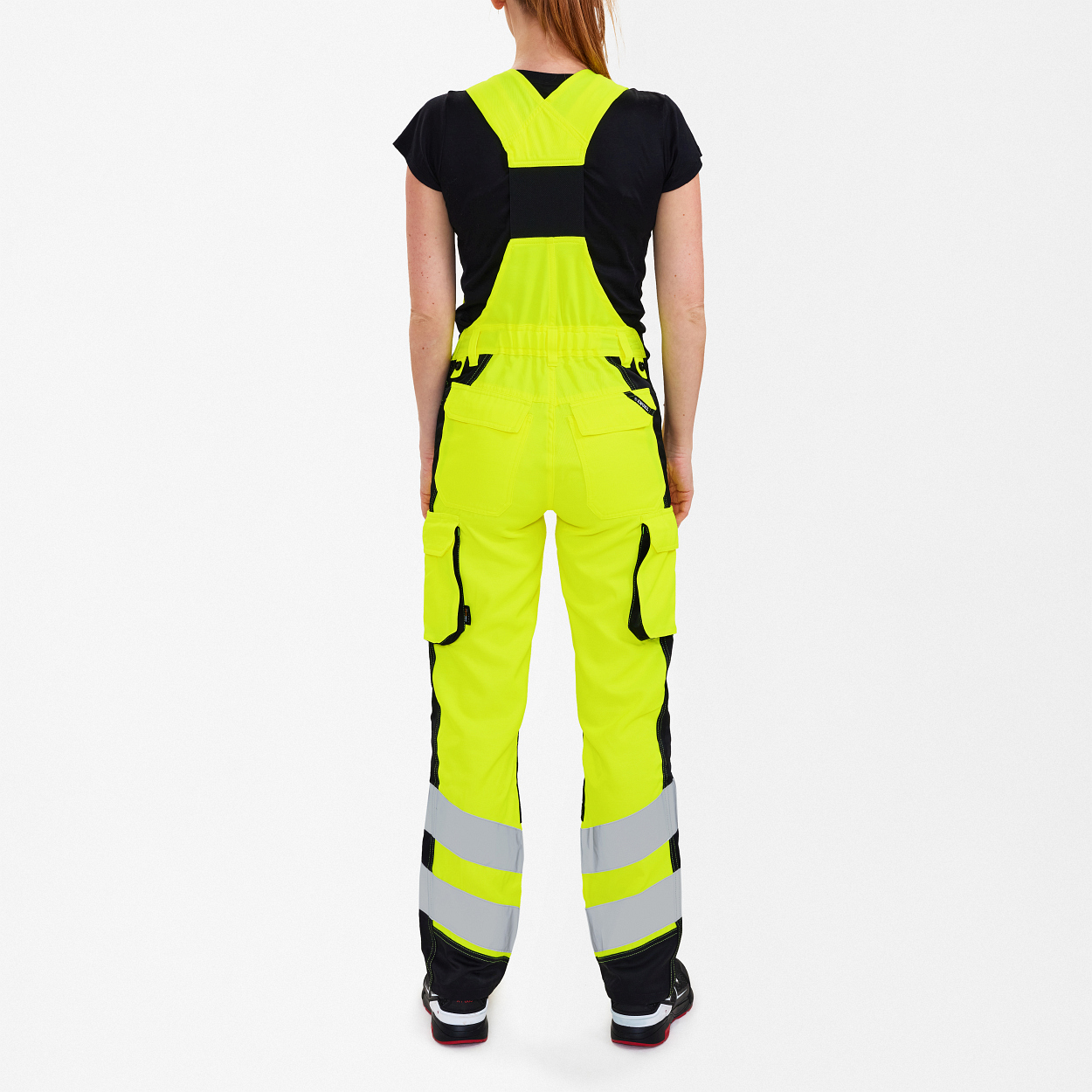 ENGEL Safety Light Damen Latzhose in Gelb/Schwarz, Größe 48