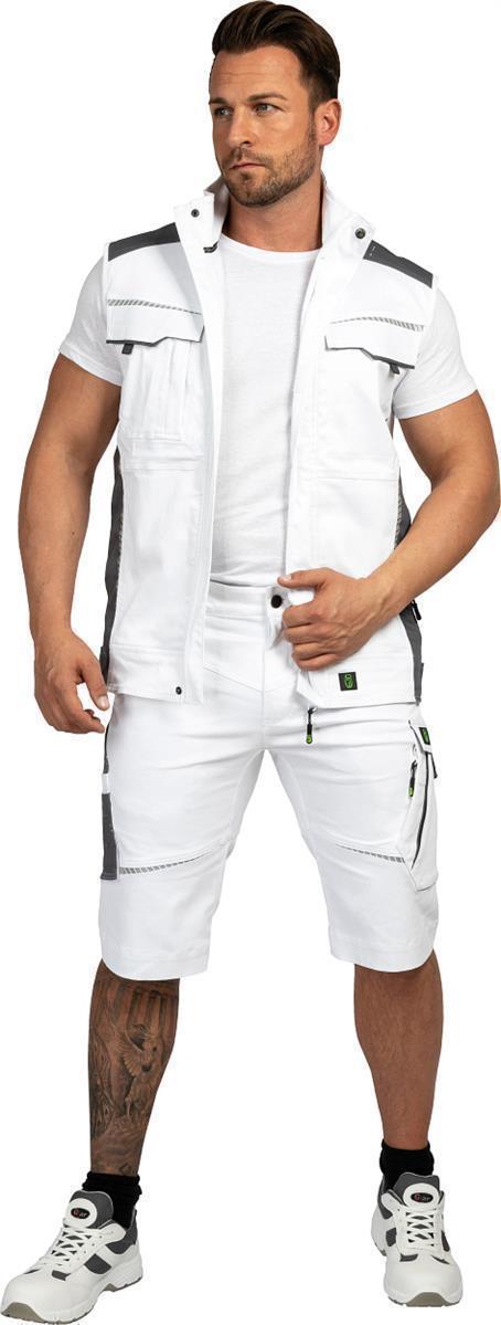 Herren-Shorts Flex Line Weiß/Grau FLEXK, Gr. 68 von Leibwächter