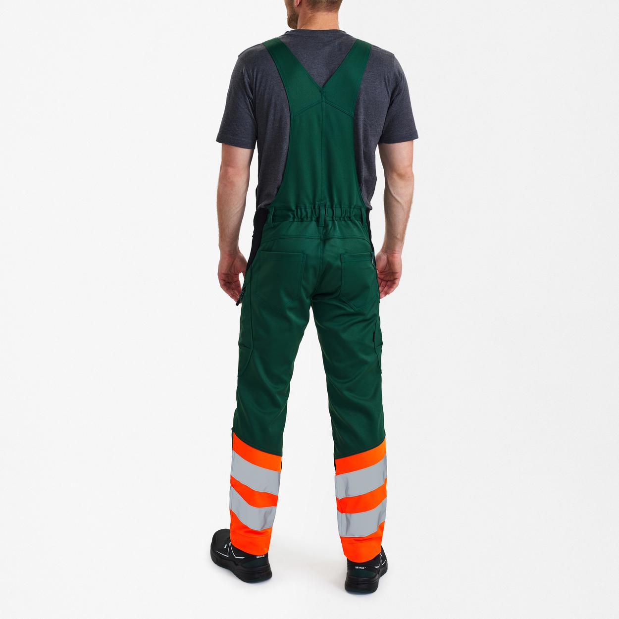 ENGEL Safety Latzhose mit 2-Wege-Stretch in Grün/Orange, Größe 26