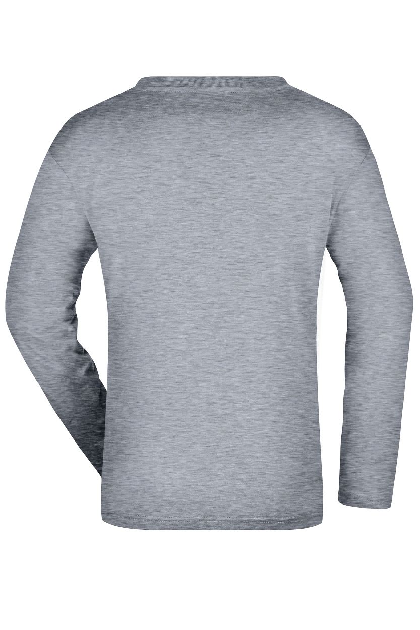 Men's Long-Sleeved Medium "JN913" in Grey-Heather, Größe 3XL - Daiber
