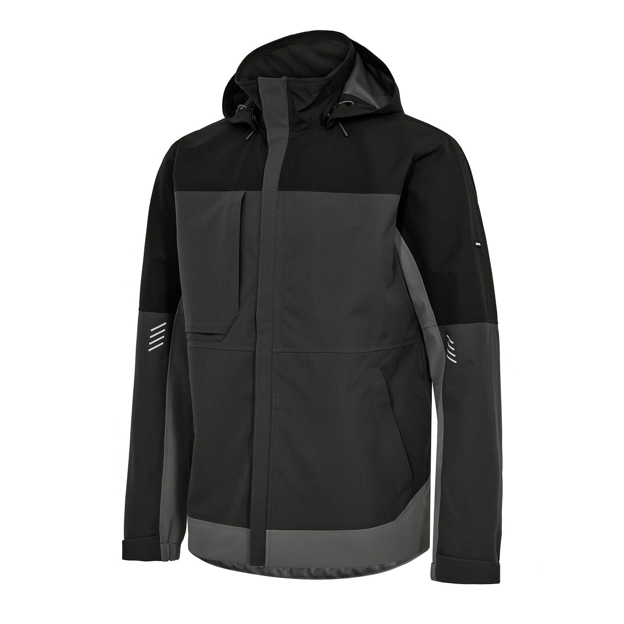 ENGEL Entire Shelljacke in Anthrazitgrau/Schwarz, Größe XS