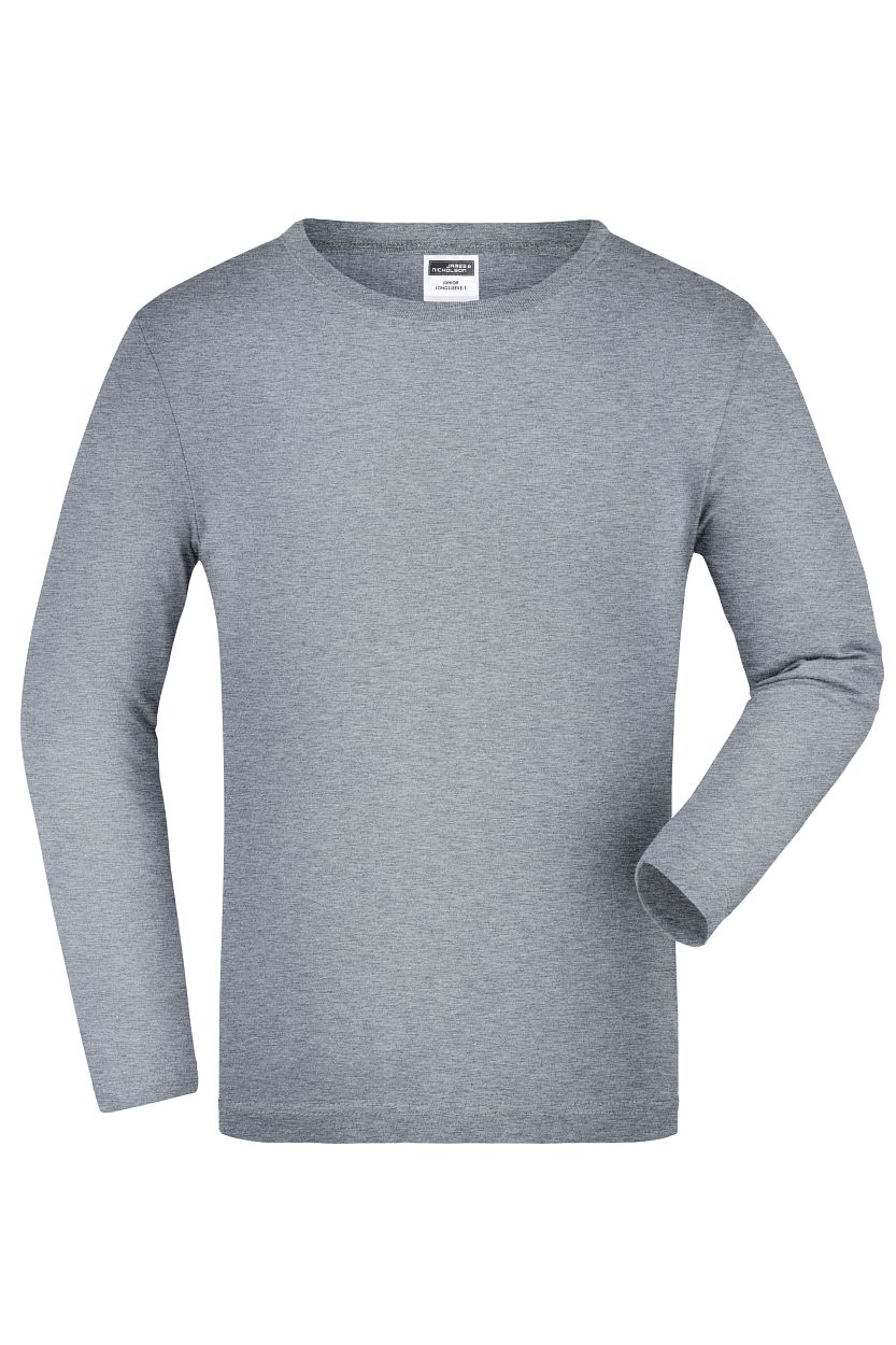 Junior Shirt Long-Sleeved Medium "JN913K" in Grey-Heather, Größe 2XL - Daiber
