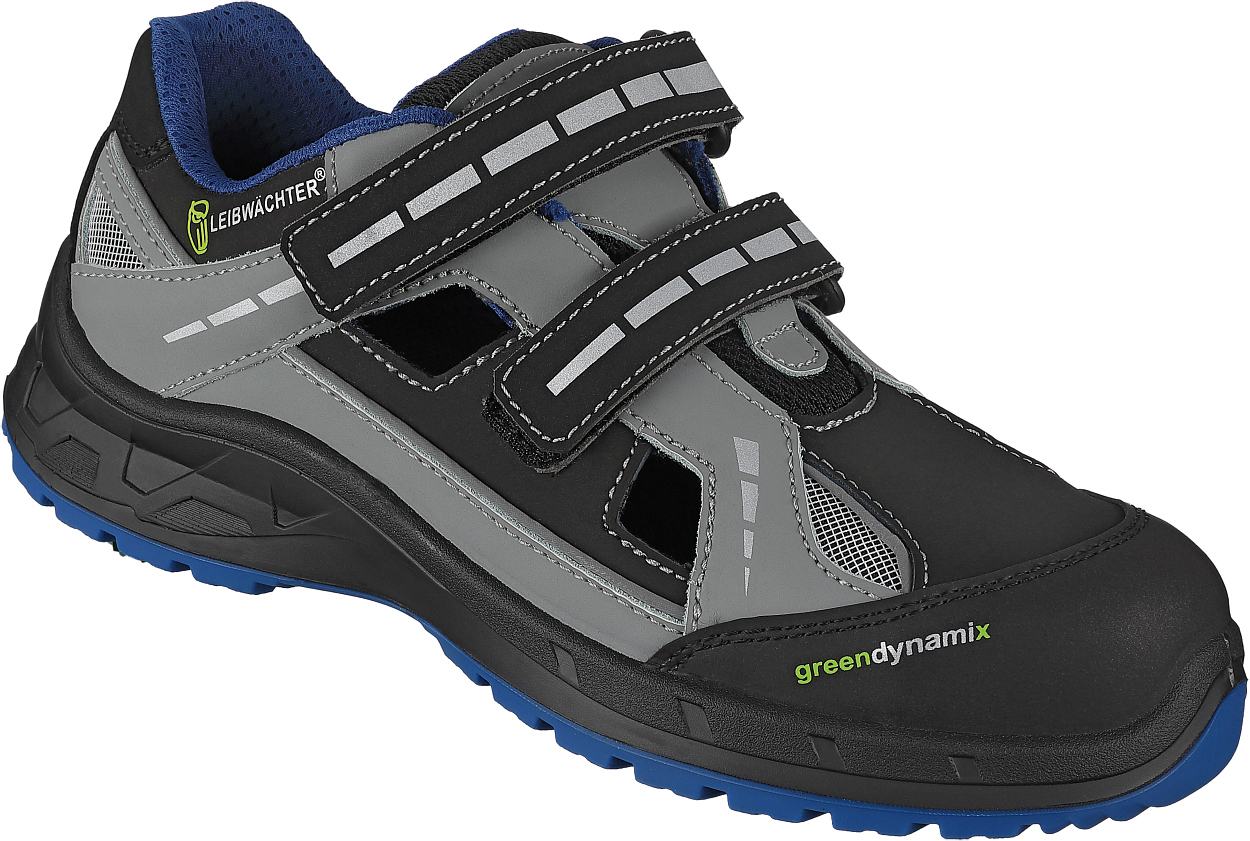 Sandale L7211 Athen in Schwarz/Grau, Gr. 47 von Leibwächter