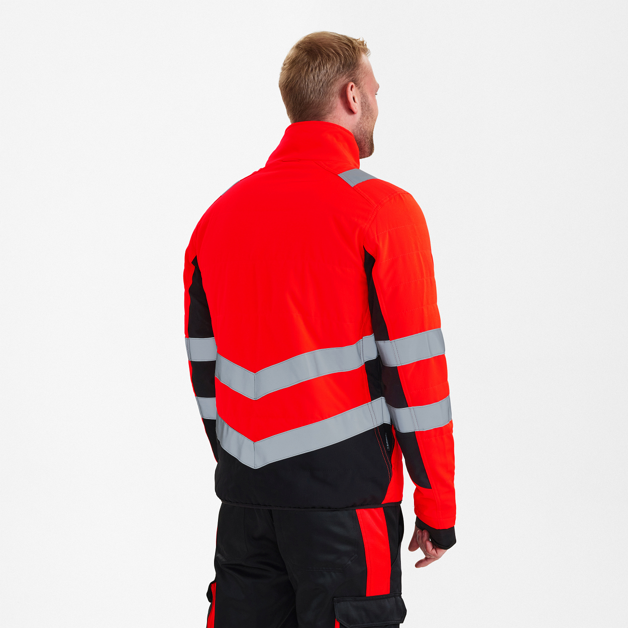 ENGEL Safety Stepp-Jacke in Rot/Schwarz, Größe 3XL