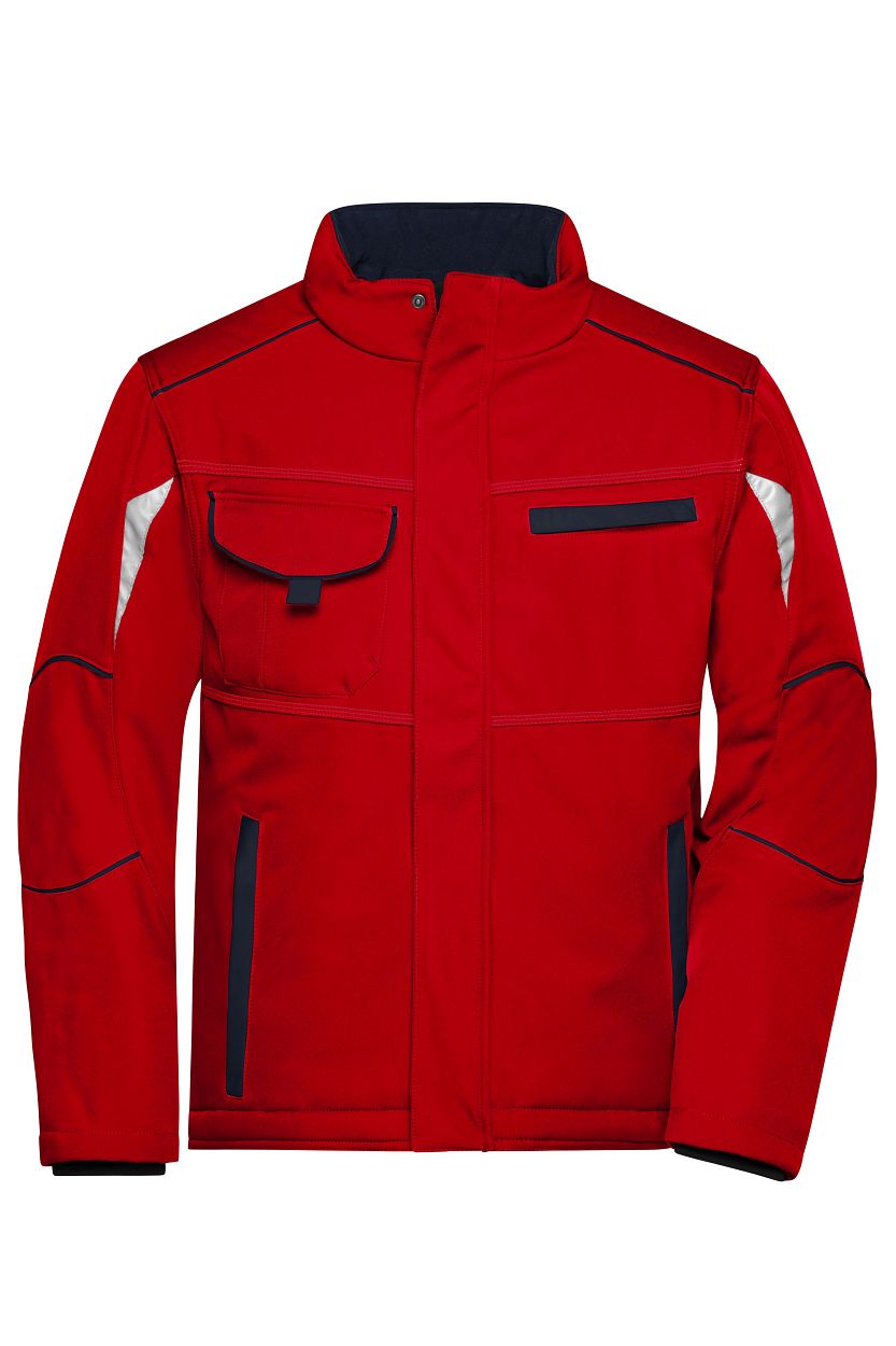 Workwear Softshell Padded Jacket - COLOR - "JN853" in Red/Navy, Größe 6XL - Daiber