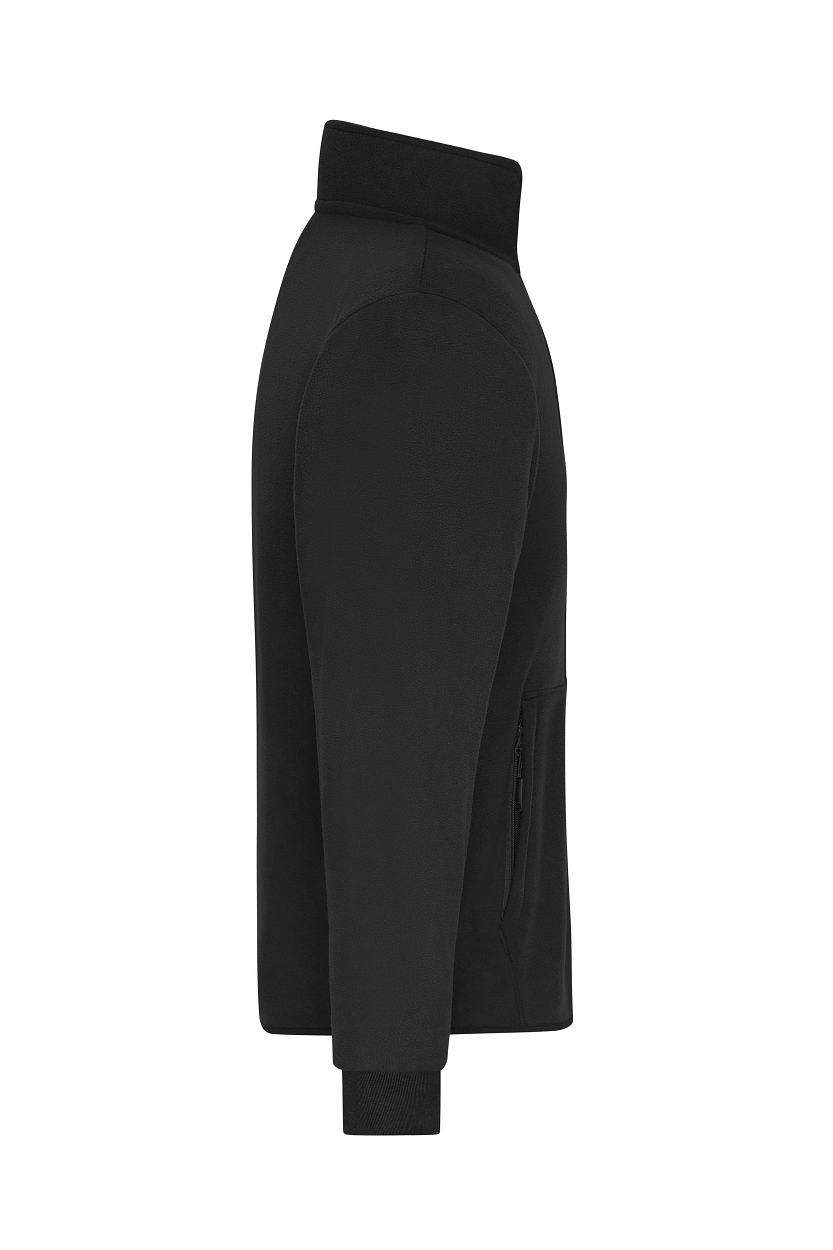 Men's Bonded Fleece Jacket "JN1322" in Black/Dark-Grey, Größe 3XL - Daiber