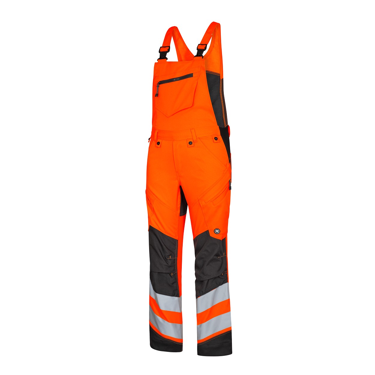 ENGEL Safety Latzhose in Orange/Anthrazit Grau, Größe 26