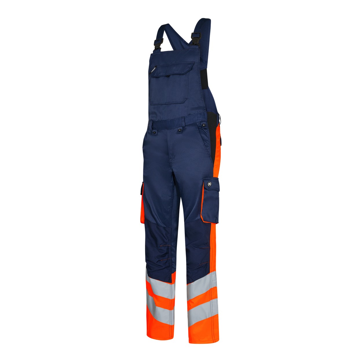 ENGEL Safety Light Latzhose in Blue Ink/Orange, Größe 106