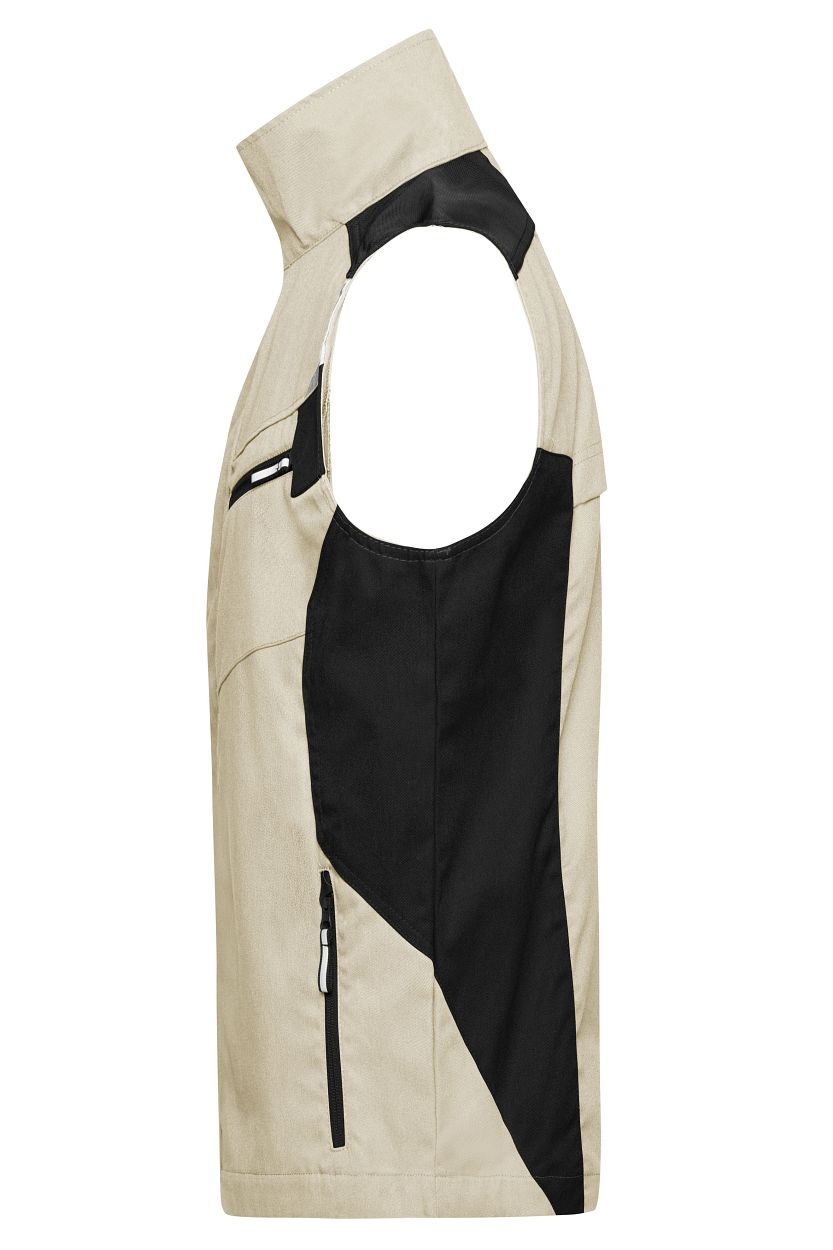 Workwear Vest - STRONG - "JN822" in Stone/Black, Größe 6XL - Daiber