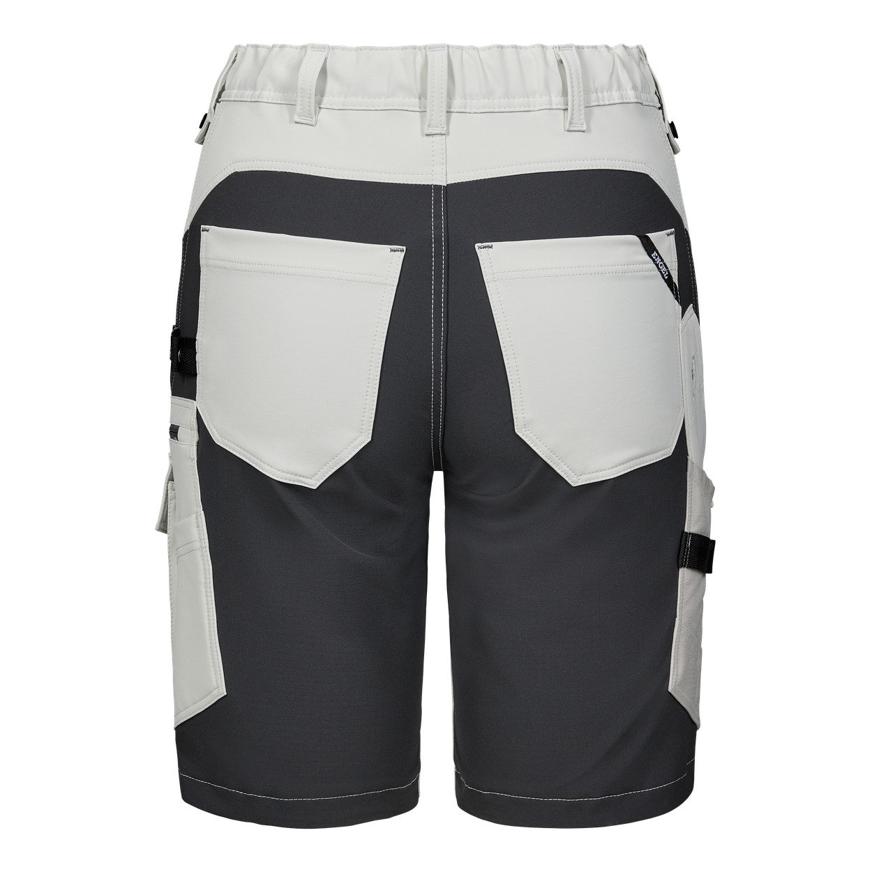 ENGEL Entire Damen Arbeitsshorts mit 4-Wege-Stretch in Bone White / Anthracite Grey, Größe 48