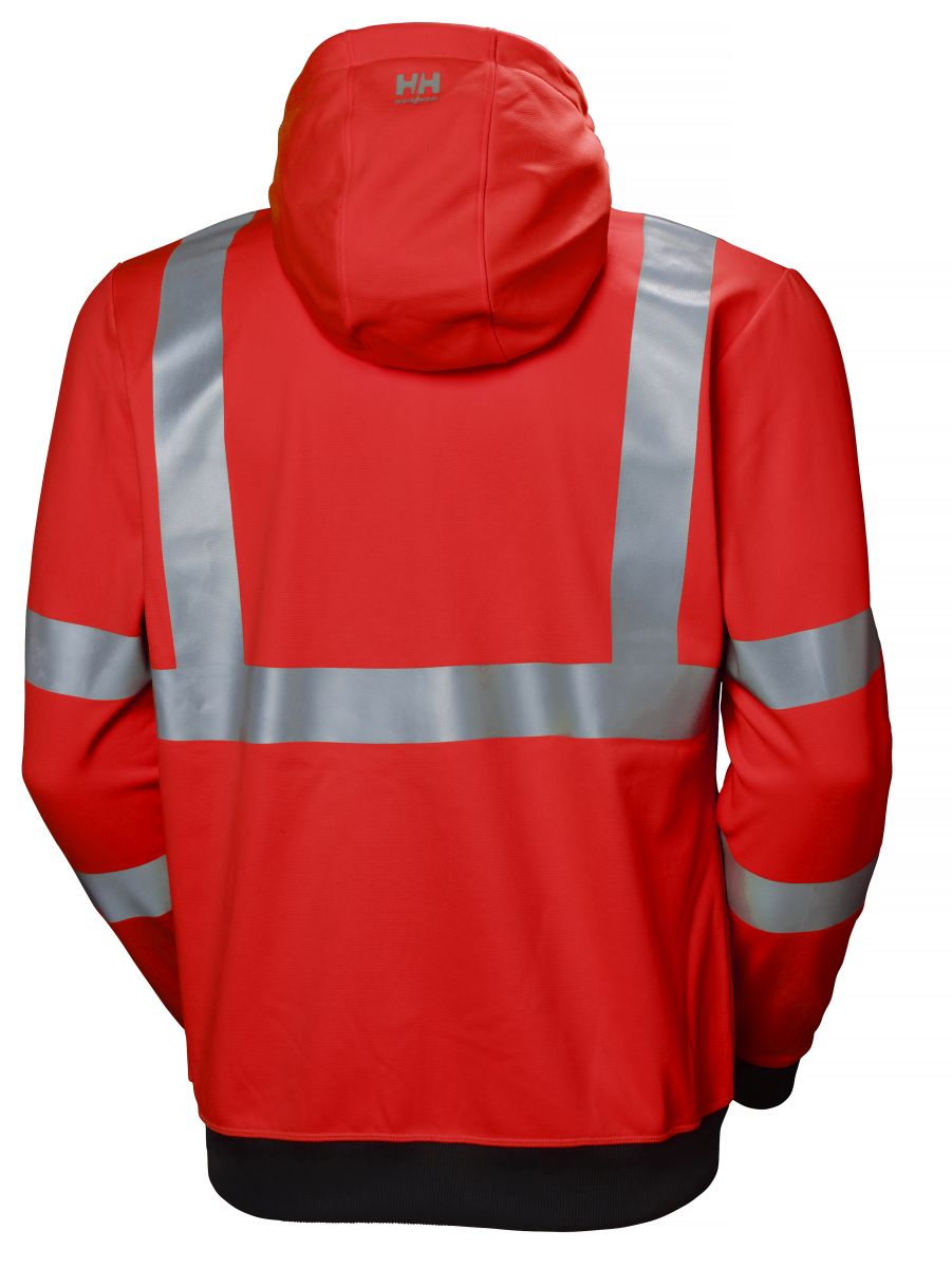 Hi-Vis Zip Hoodie Addvis in Red, Gr. 4XL von Helly Hansen Workwear