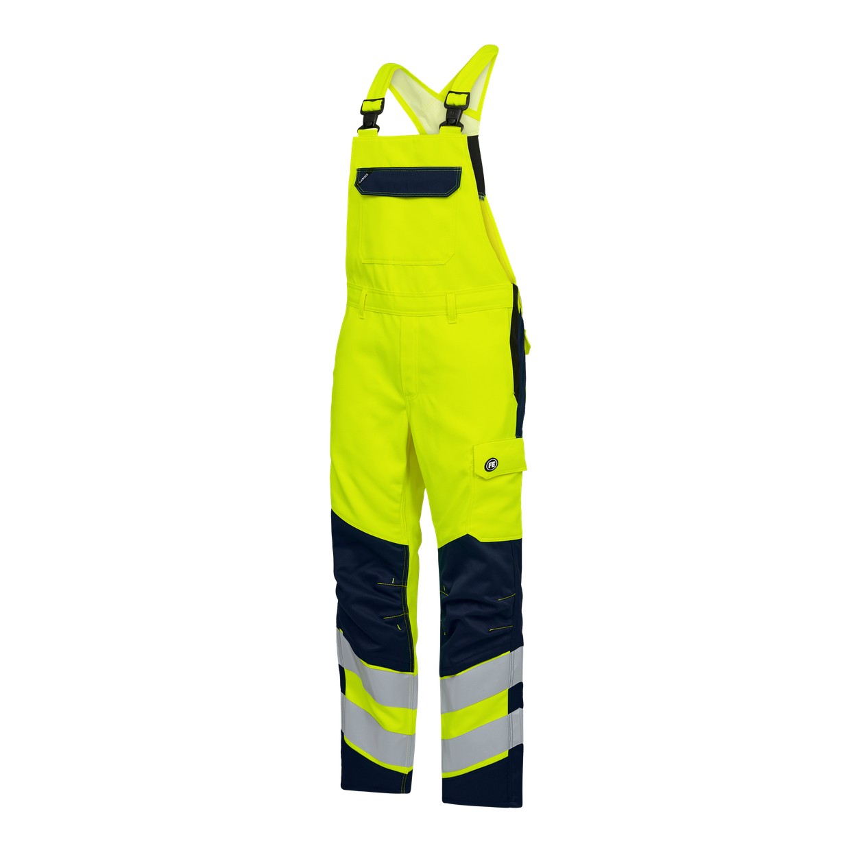 ENGEL Safety+ Latzhose in Gelb/Blue Ink, Größe 106