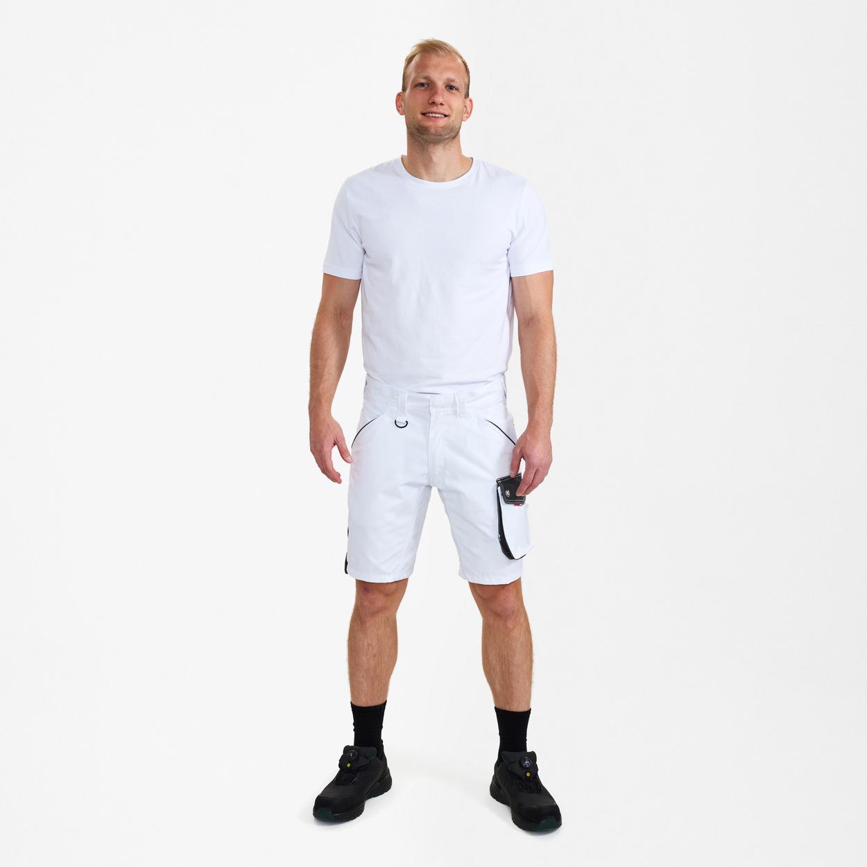 ENGEL Galaxy Arbeitsshorts in Weiss/Anthrazit Grau, Größe 54