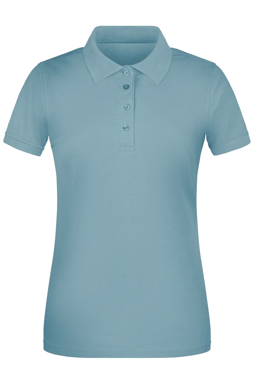 Ladies' ORGANIC Workwear Polo OCS Blended "JN873" in Steel-Blue, Größe 4XL - Daiber