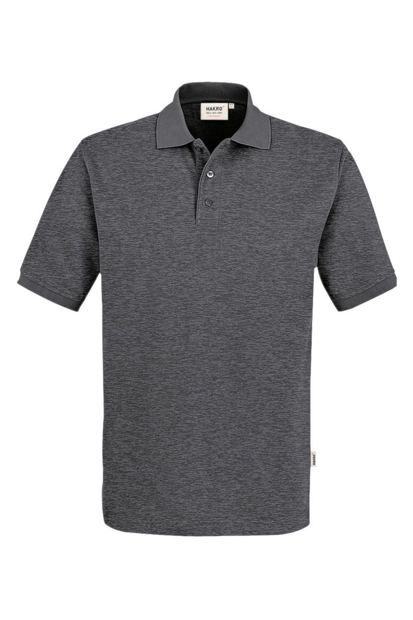 HAKRO 816 Poloshirt MIKRALINAR® in Anthrazit meliert, Größe S