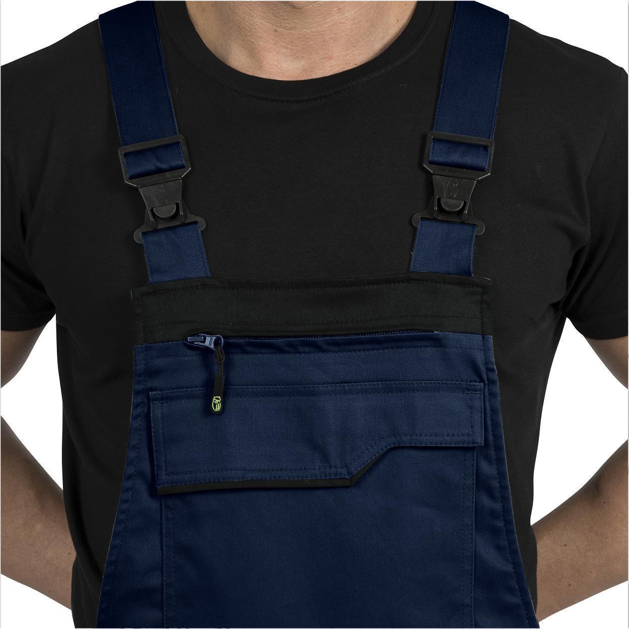 Latzhose FLEXL30 Flex Line in Marine/Schwarz, Gr. 72 von Leibwächter