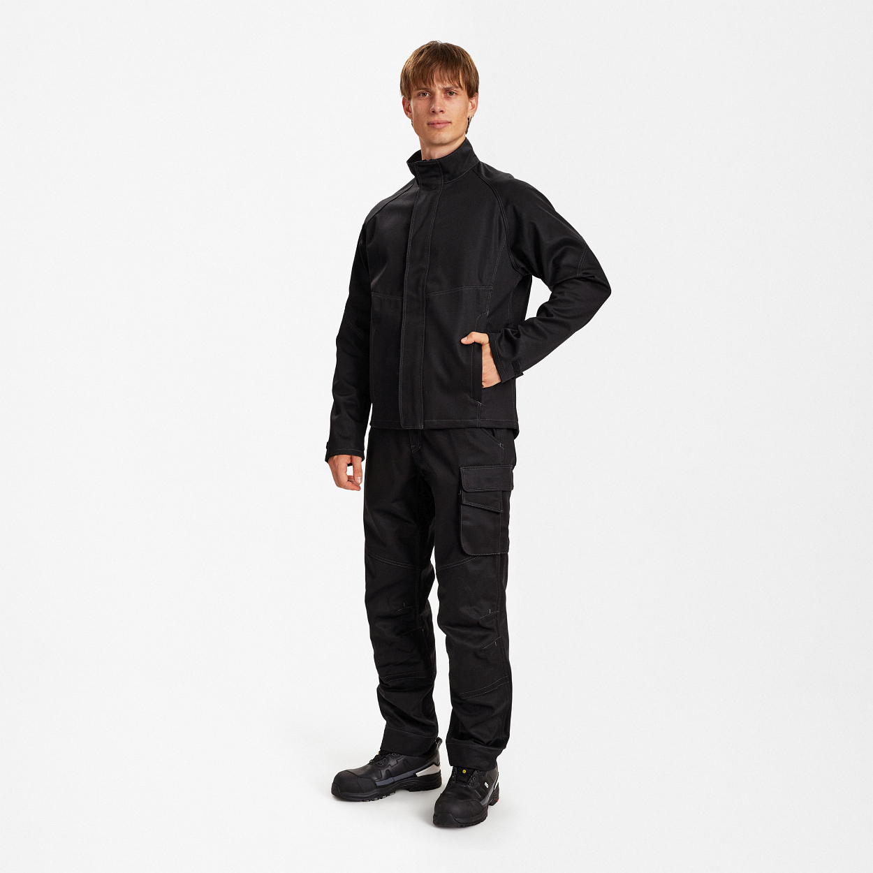 ENGEL WelCot Arbeitsjacke in Schwarz, Größe XS