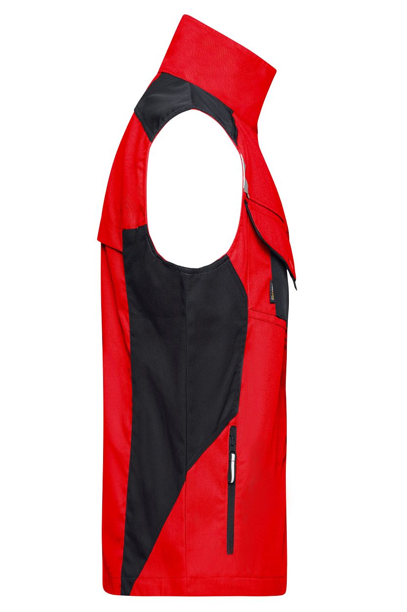 Workwear Vest - STRONG - "JN822" in Red/Black, Größe 6XL - Daiber