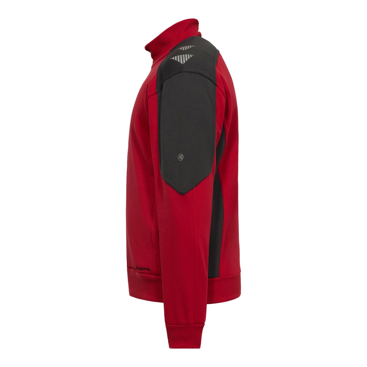 ENGEL Galaxy Sweatcardigan mit Kragen in Tomato Red/Anthrazit Grau, Größe XS