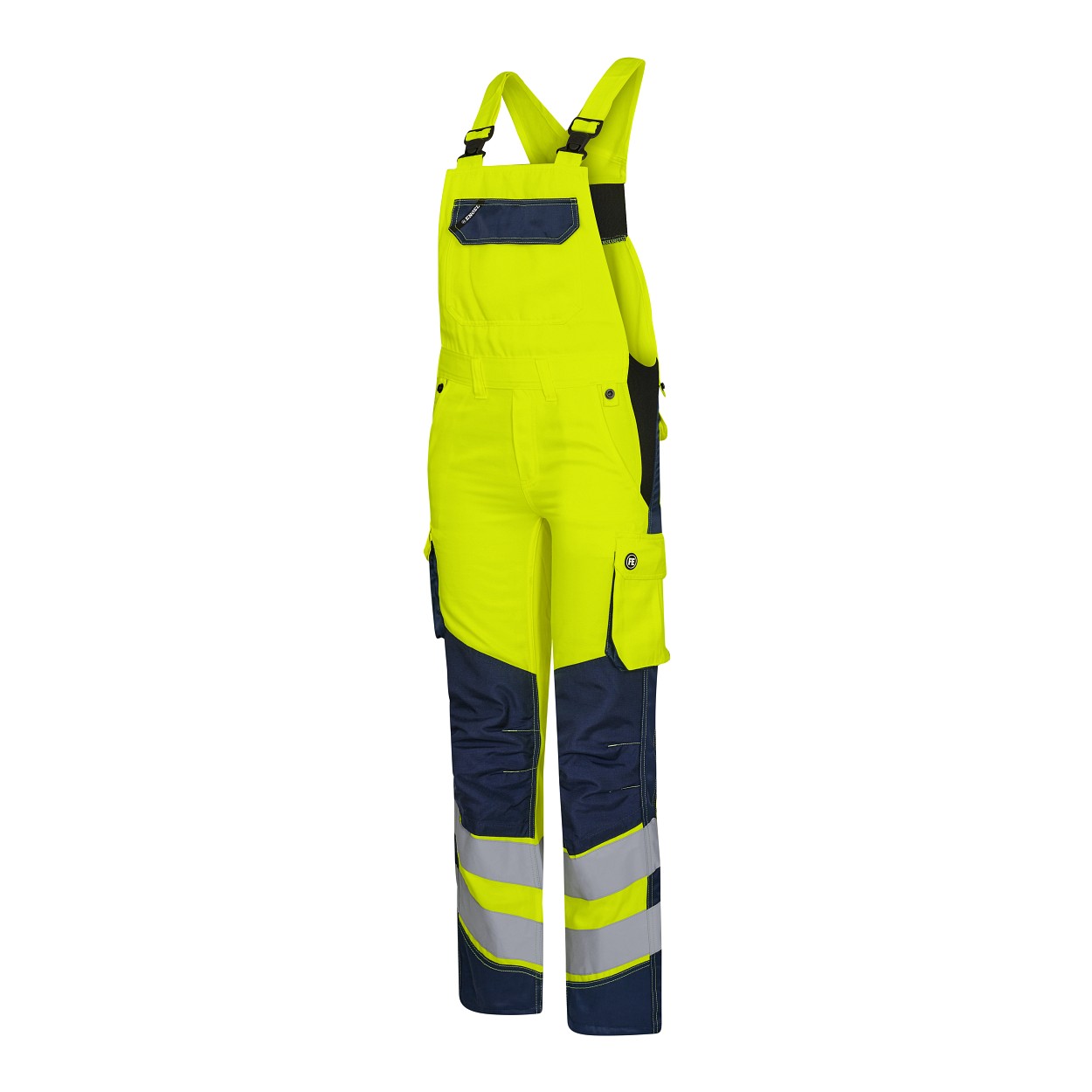 ENGEL Safety Light Damen Latzhose in Gelb/Blue Ink, Größe 48