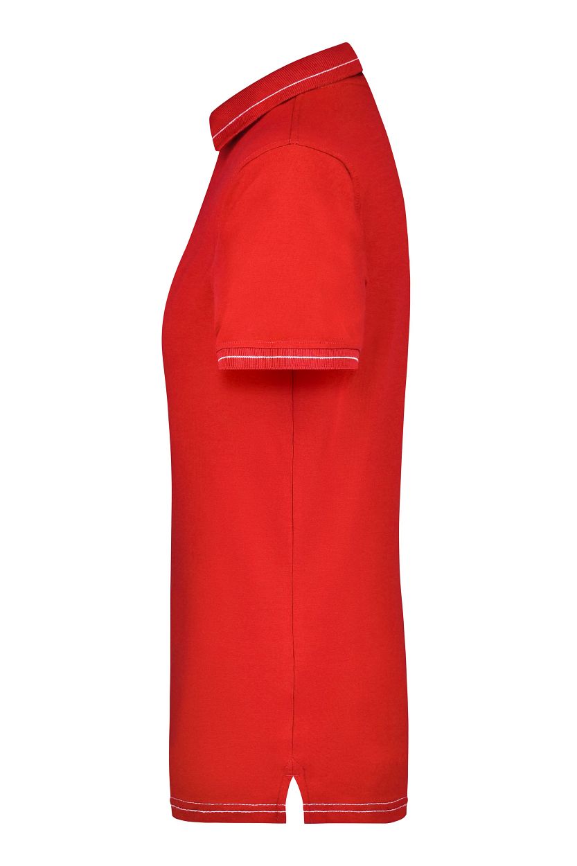 Ladies' Elastic Polo "JN568" in Red/White, Größe 2XL - Daiber