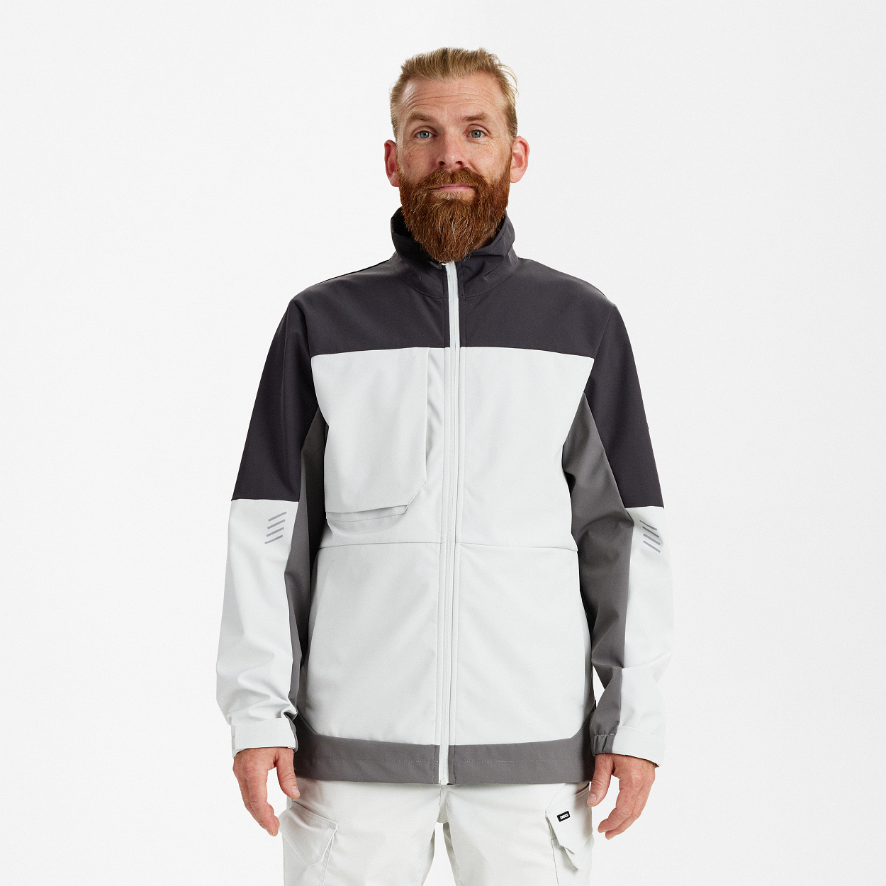 ENGEL Entire Softshelljacke in Bone White / Anthracite Grey, Größe XS