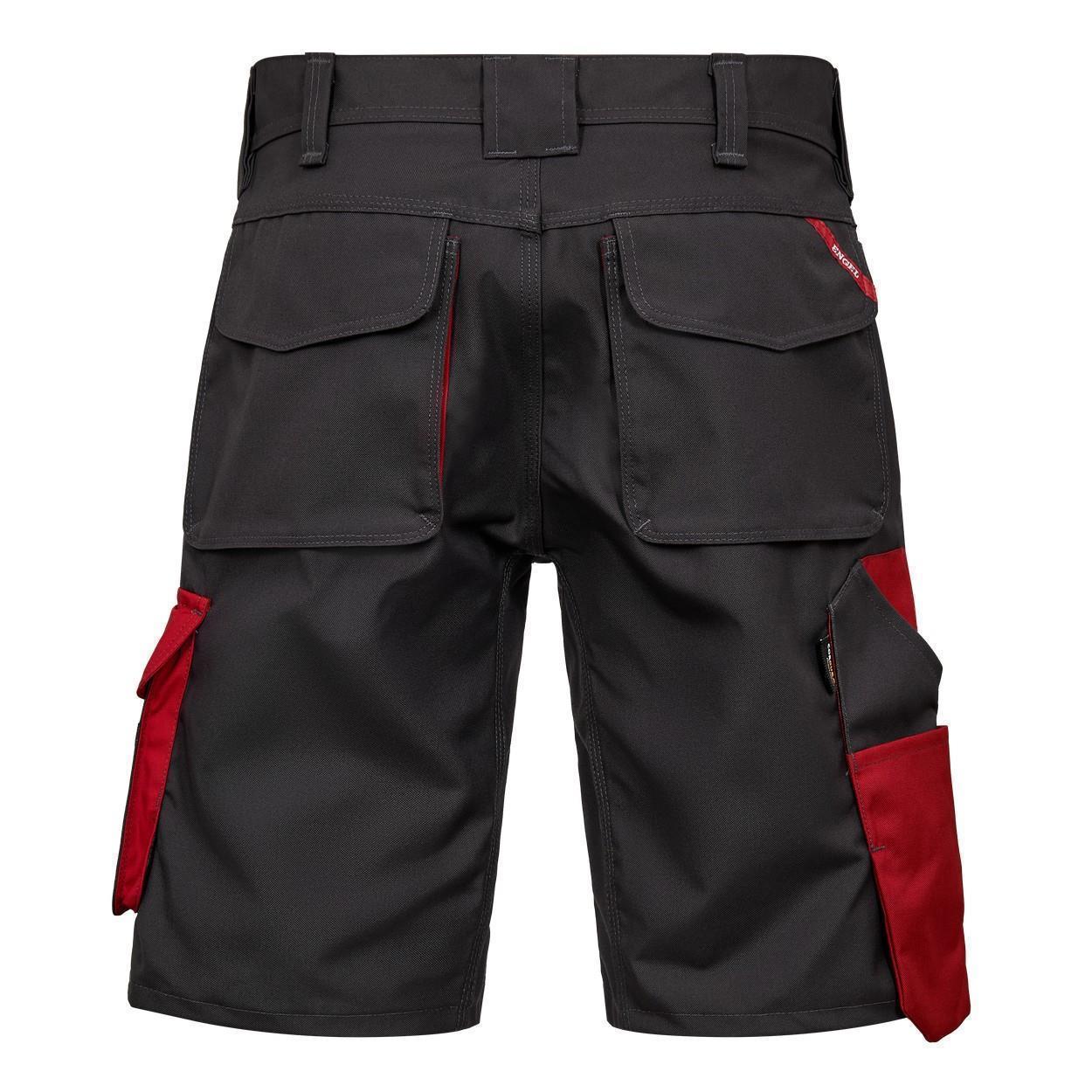 ENGEL Galaxy 6810-254 Arbeitsshorts in Anthrazit Grau/Tomato Red, Größe 54