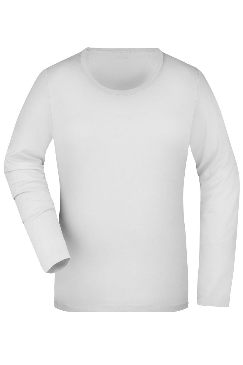 Ladies' Stretch Shirt Long-Sleeved "JN927" in White, Größe 2XL - Daiber