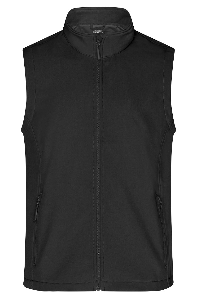 Men's Promo Softshell Vest "JN1128" in Black/Black, Größe 3XL - Daiber