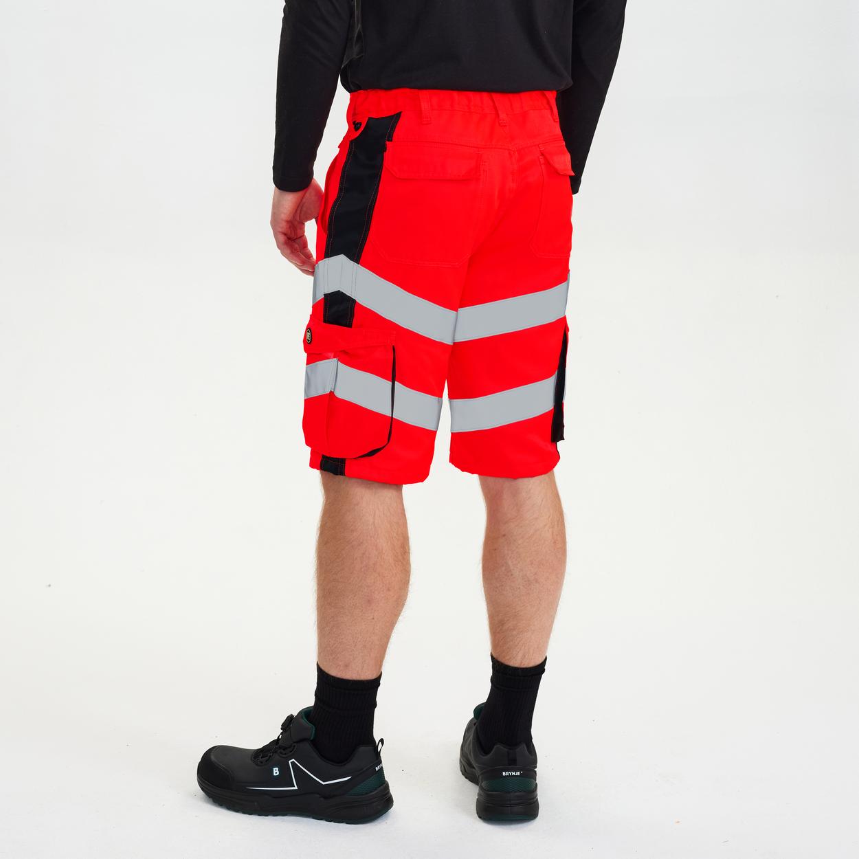 ENGEL Safety Light Arbeitsshorts in Rot/Schwarz, Größe 54