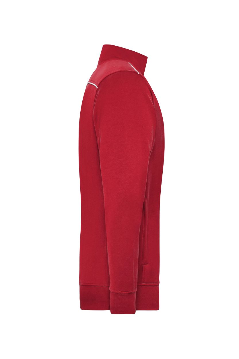 Workwear Sweat Jacket - SOLID - "JN894" in Red, Größe 6XL - Daiber
