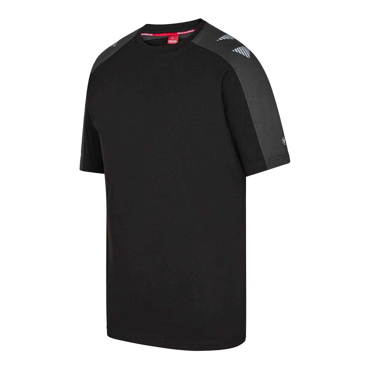 ENGEL Galaxy T-Shirt in Schwarz/Anthrazit Grau, Größe XS