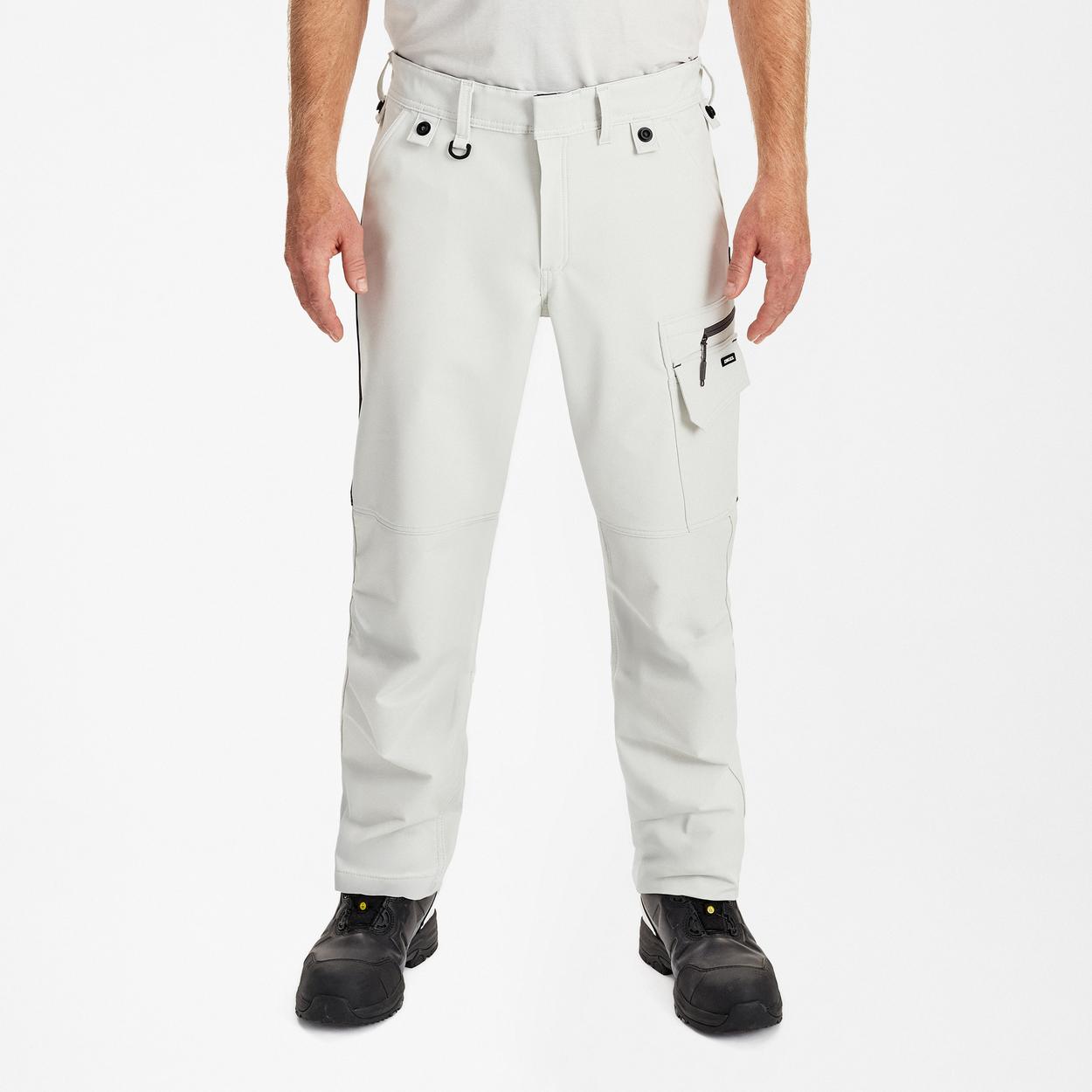 ENGEL Entire Servicehose mit 4-Wege Stretch in Bone White / Anthracite Grey, Größe 26