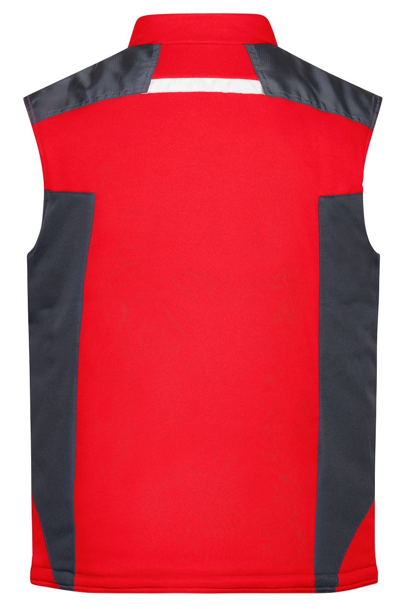 Craftsmen Softshell Vest - STRONG - "JN825" in Red/Black, Größe 6XL - Daiber