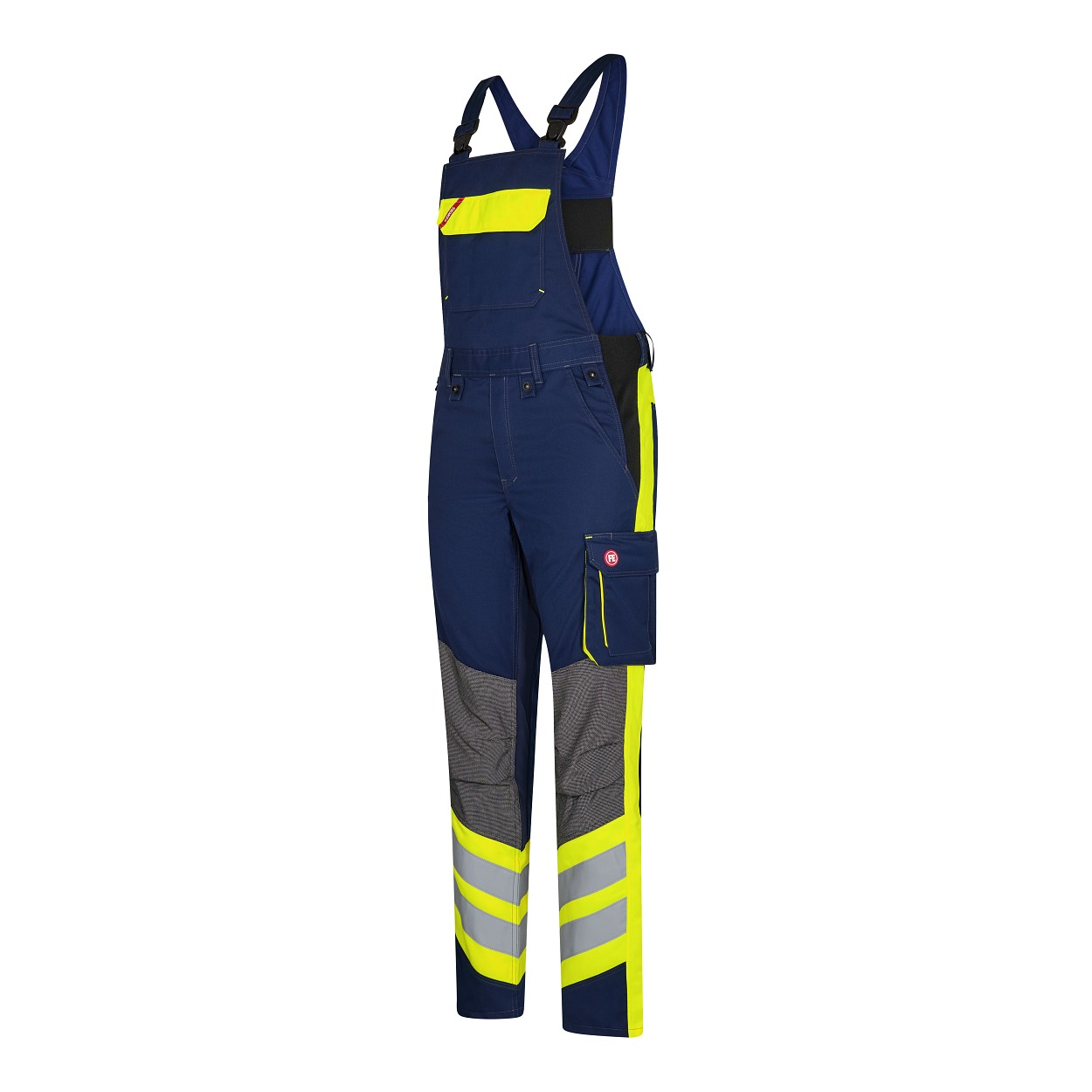 ENGEL Cargo Latzhose in Blue Ink/Gelb, Größe 106