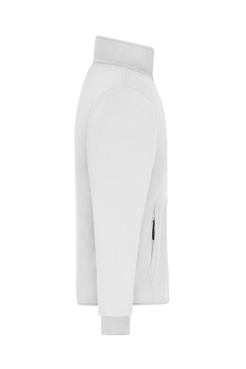 Men's Bonded Fleece Jacket "JN1322" in White/Dark-Grey, Größe 3XL - Daiber