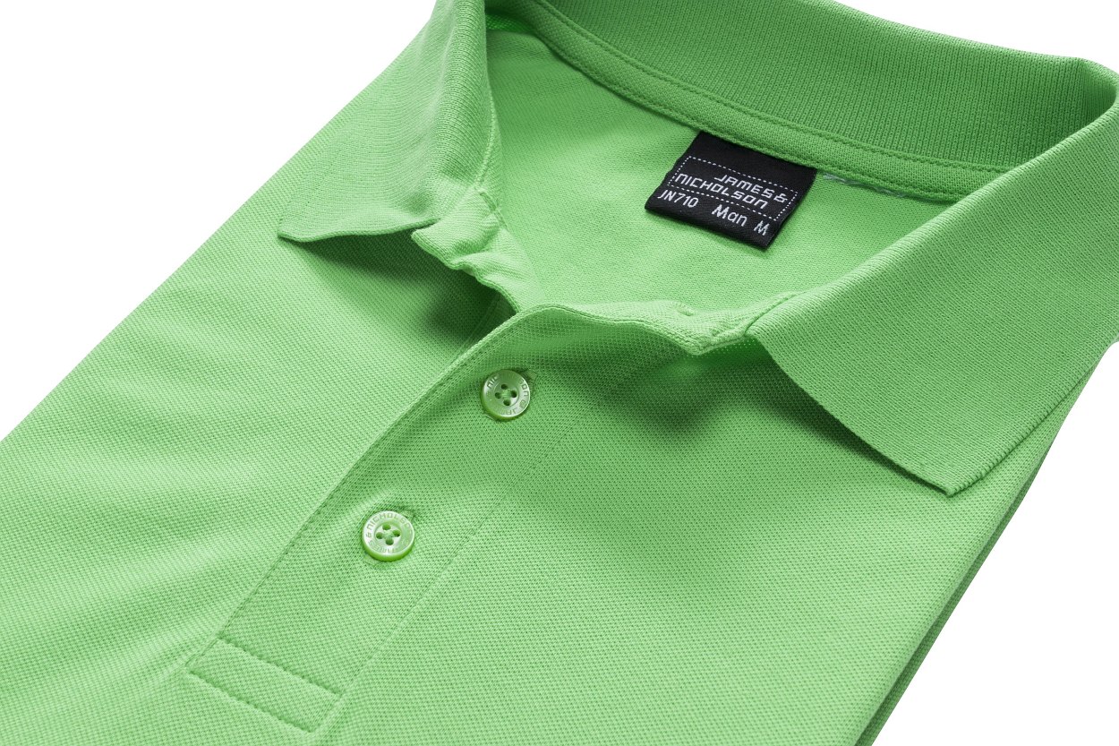 Men's Elastic Polo Piqué "JN710" in White, Größe 3XL - Daiber