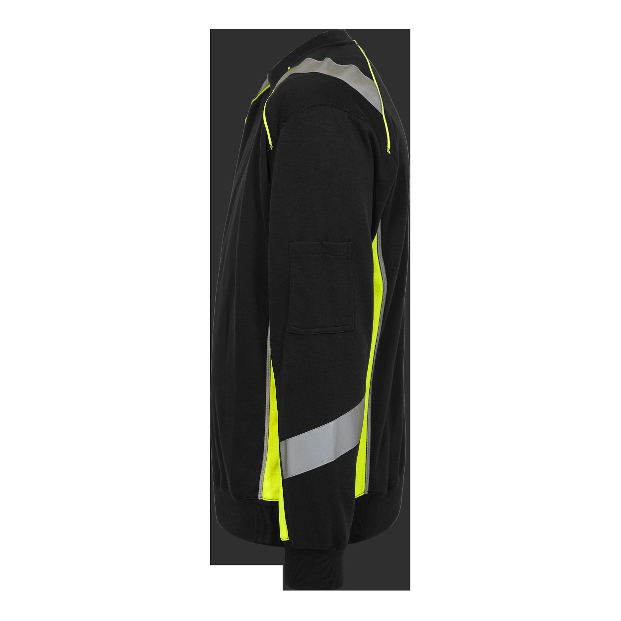 ENGEL Cargo Sweatshirt in Schwarz/Gelb, Größe XS